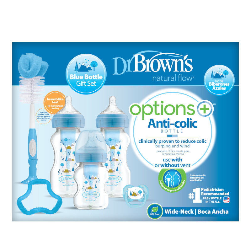 Dr Brown's Options+ Wide Neck PP Bottle Gift Set, Assorted Colors