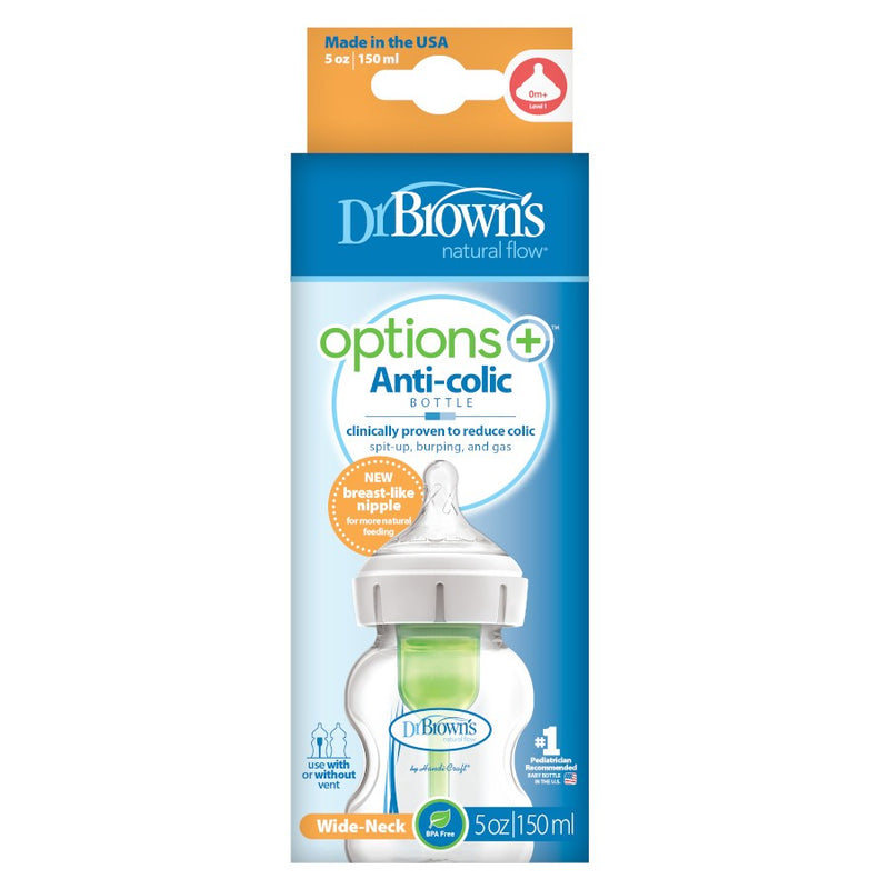 DR. BROWN'S Options+ Wide Neck PP Bottle, 150ml, 1-Pack