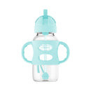 DR. BROWN'S Milestones Wide Neck PP Sippy Straw Bottle w/ Silicone Handles, 270ml, Assorted Designs