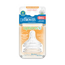 DR. BROWN'S Natural Flow Options+ Wide Neck Baby Bottle Nipples, Assorted Levels