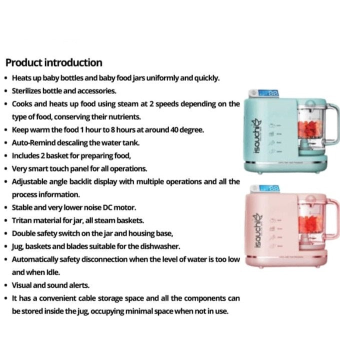 Isa Uchi iSMART Food Processor, Assorted Colors
